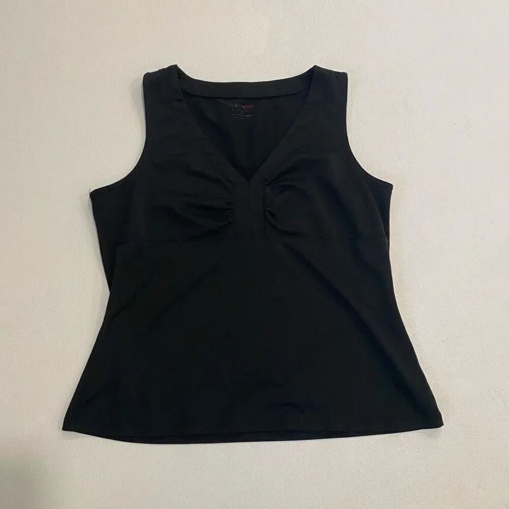 NY & Co Sport Black Sleeveless Active Tank Top Women’s XL